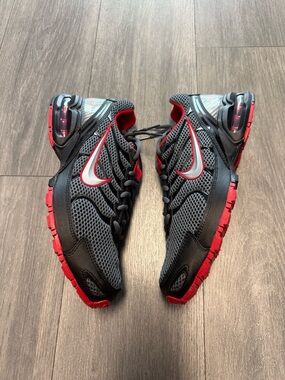 Nike Air Max Torch 4 Black Grey Red Athletic Sneakers 343846-006 Men's